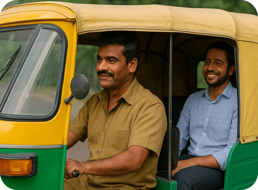 Driver with passenger