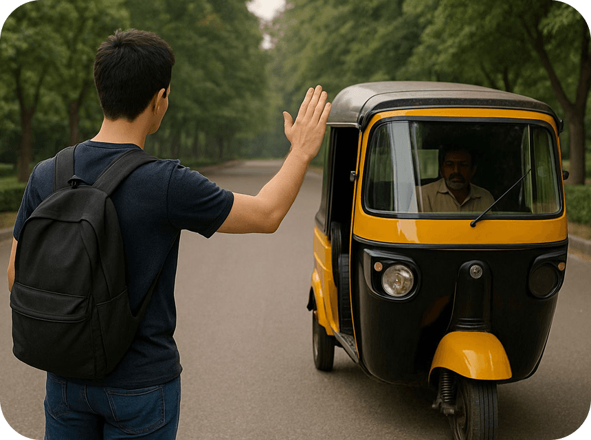 Auto spotted on road