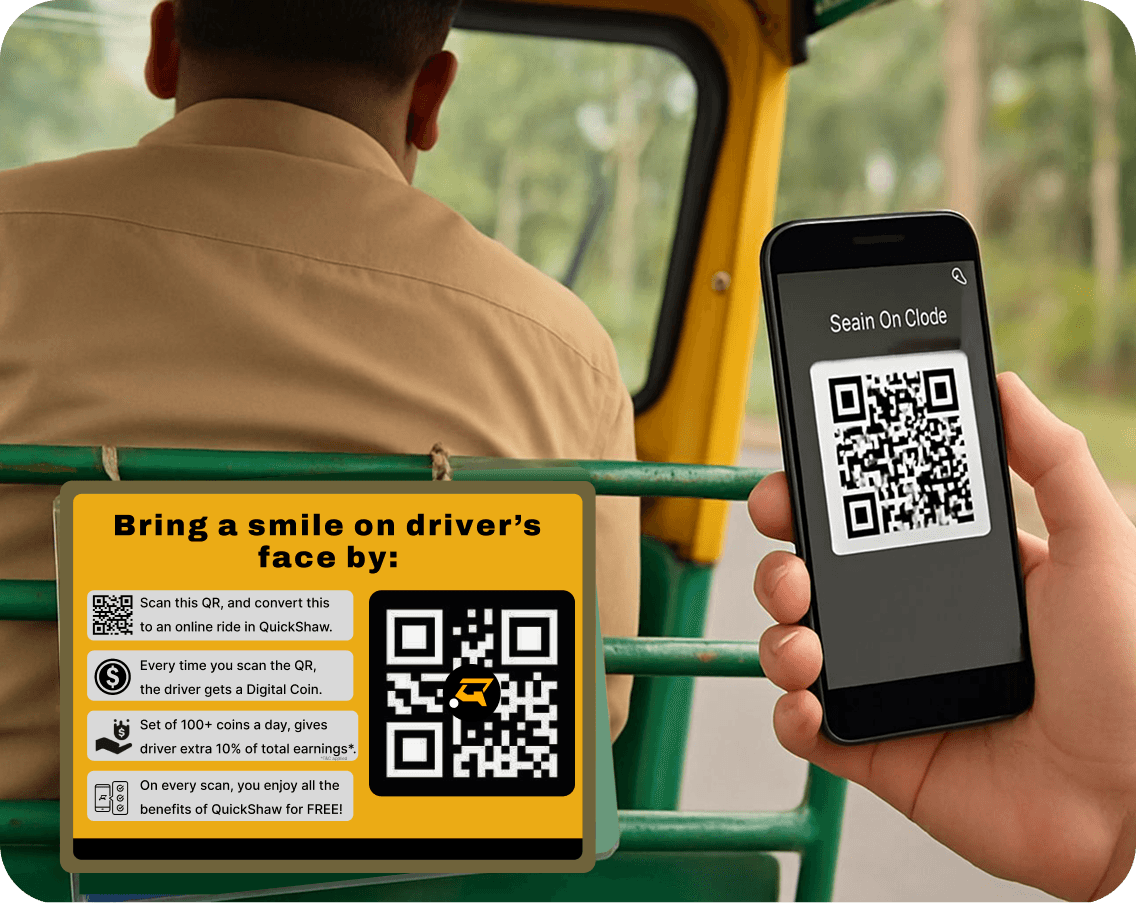 Scan QR inside the auto